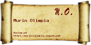 Murin Olimpia névjegykártya